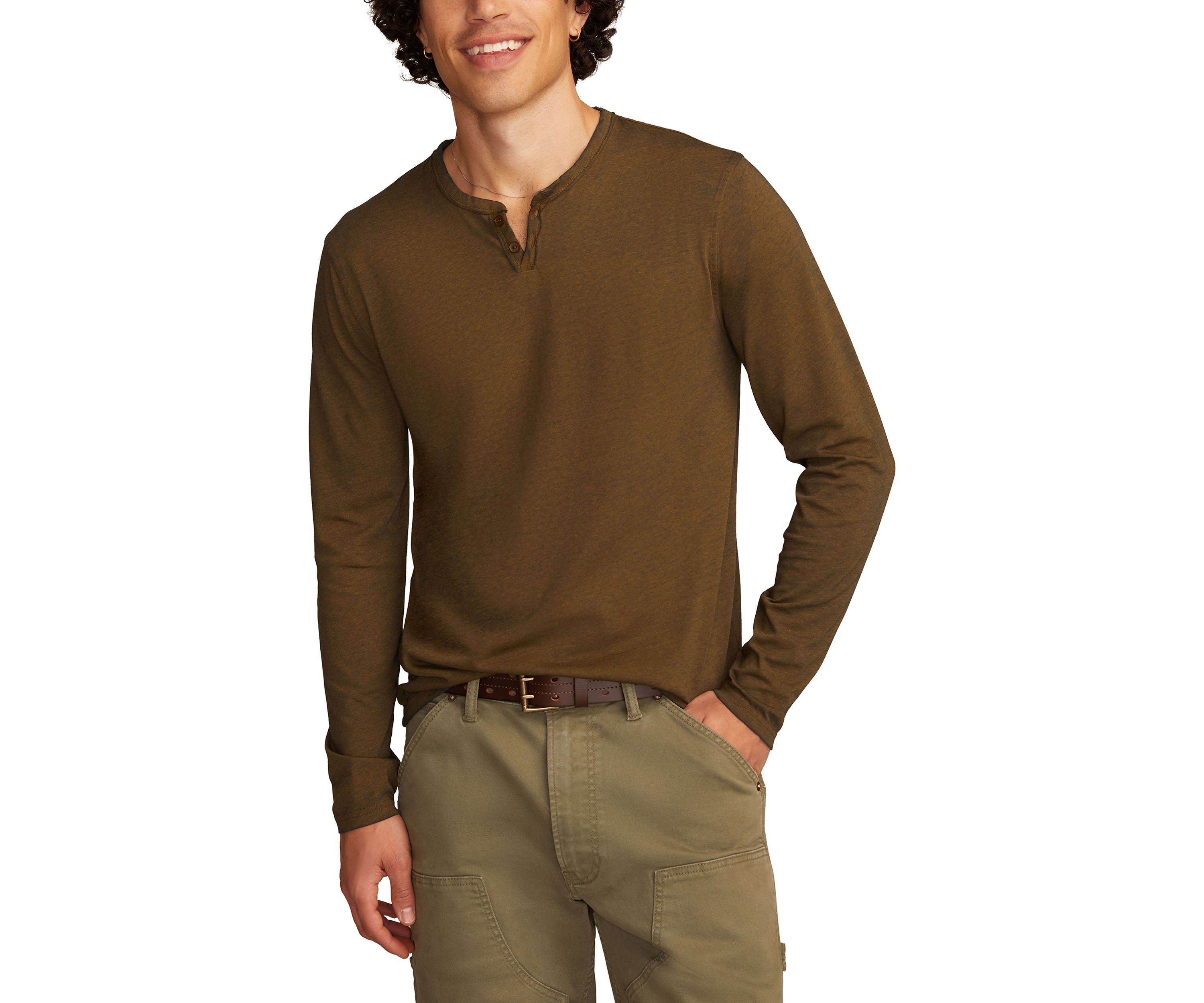 Big & Tall Venice Burnout Long Sleeve Shirt