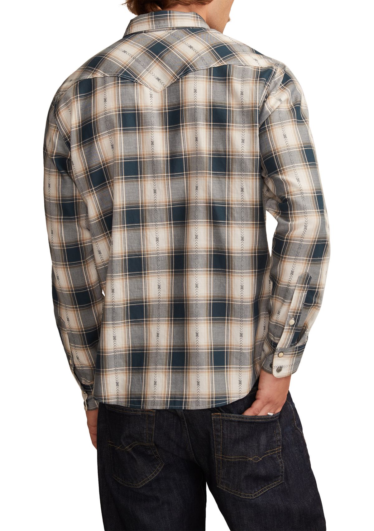 Big & Tall Long Sleeve Dobby Western Shirt