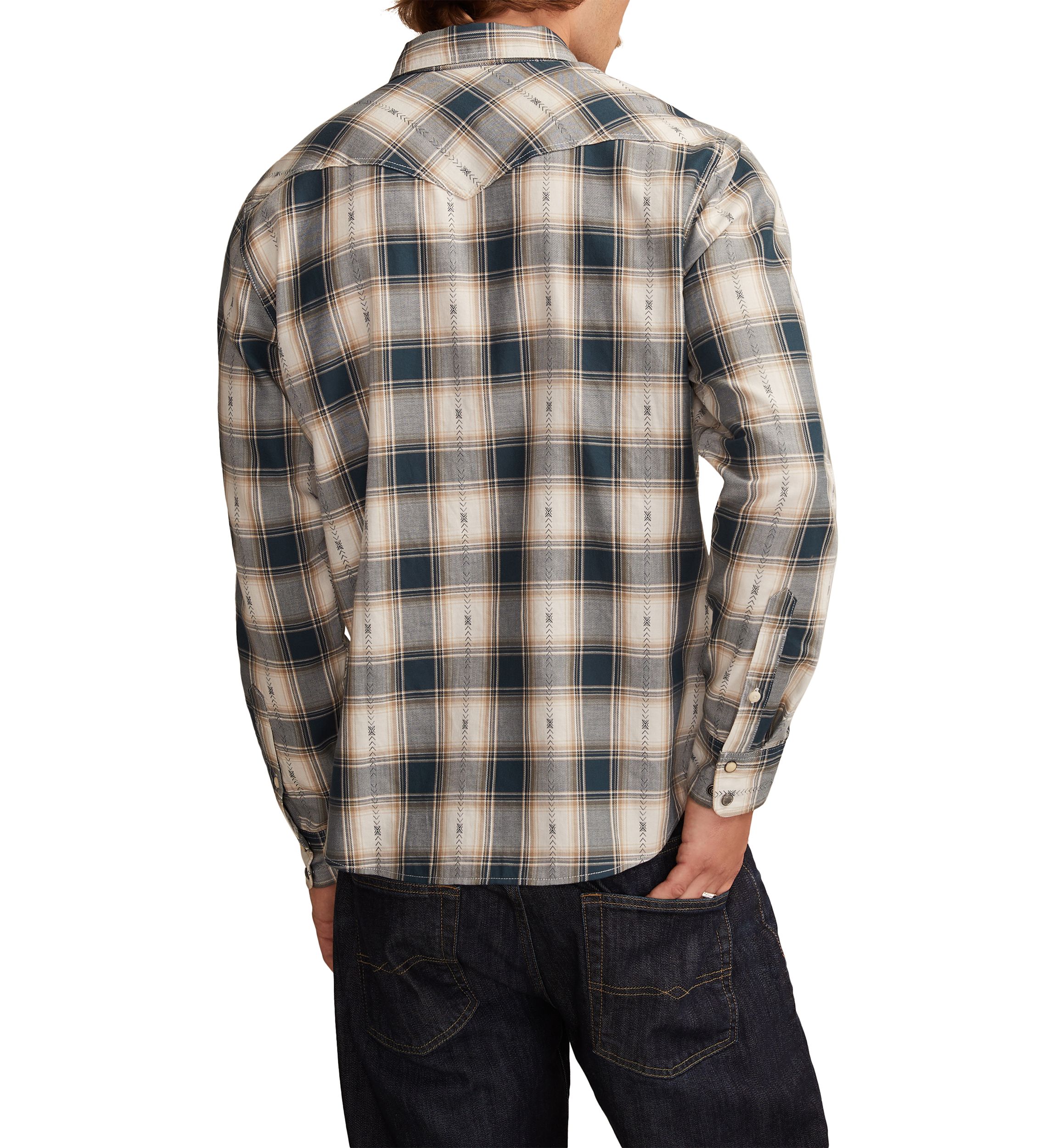 Big & Tall Long Sleeve Dobby Western Shirt
