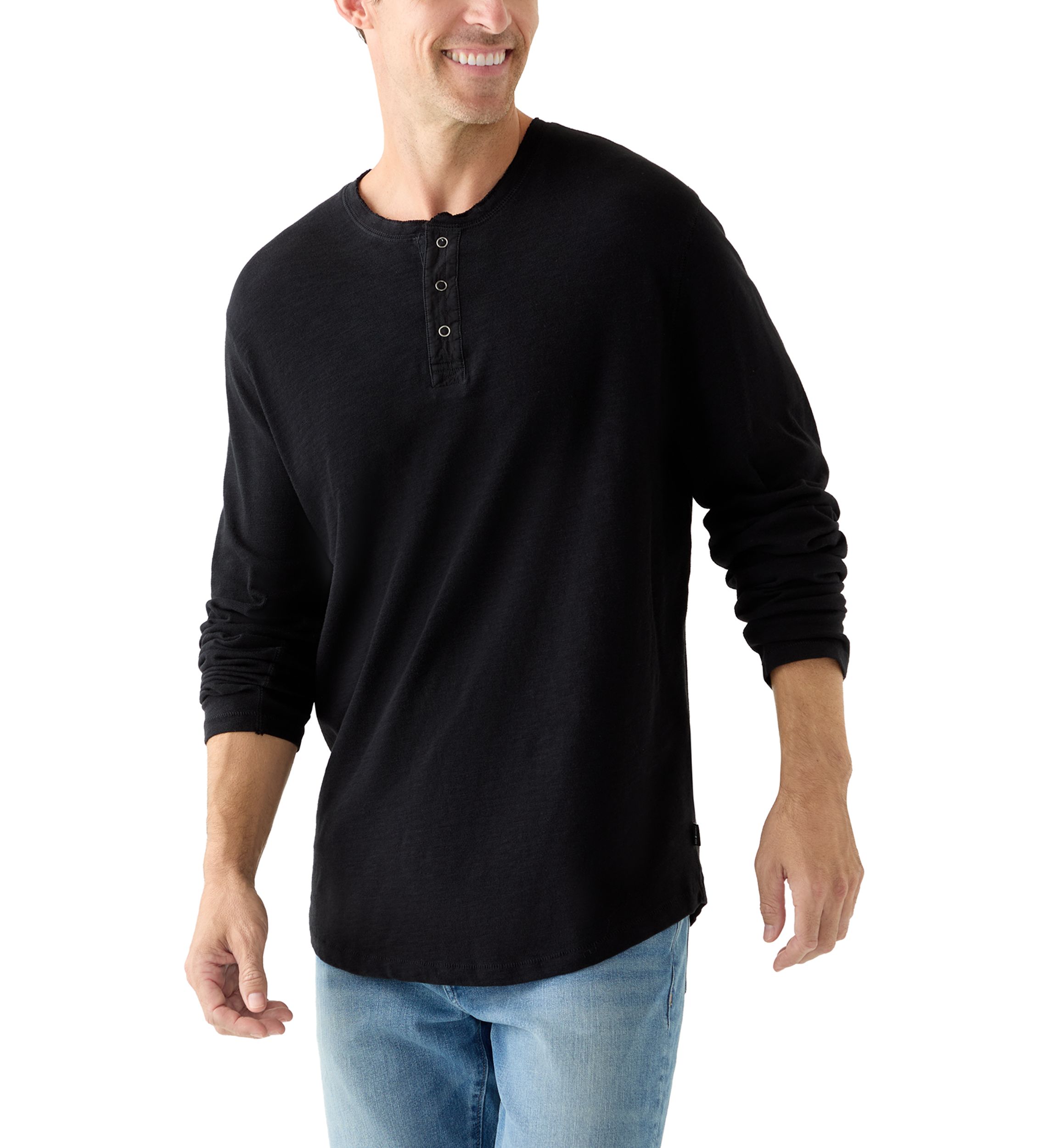 Weekend Slub Jersey Long Sleeve Henley Shirt