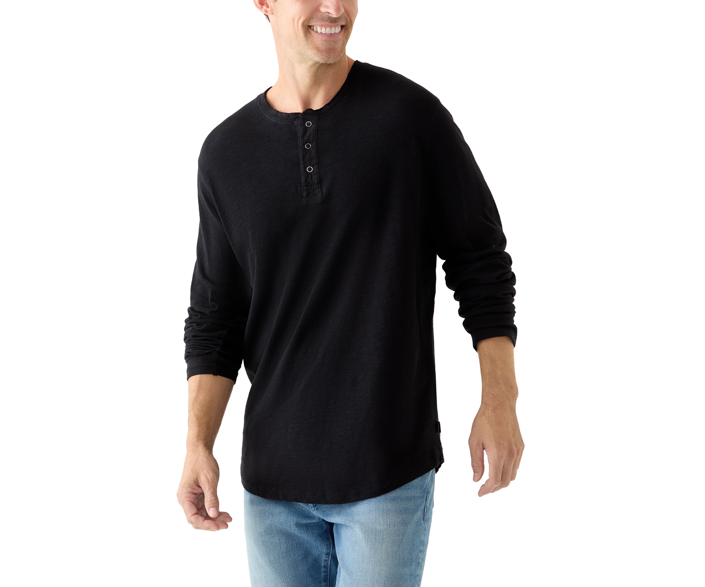Weekend Slub Jersey Long Sleeve Henley Shirt