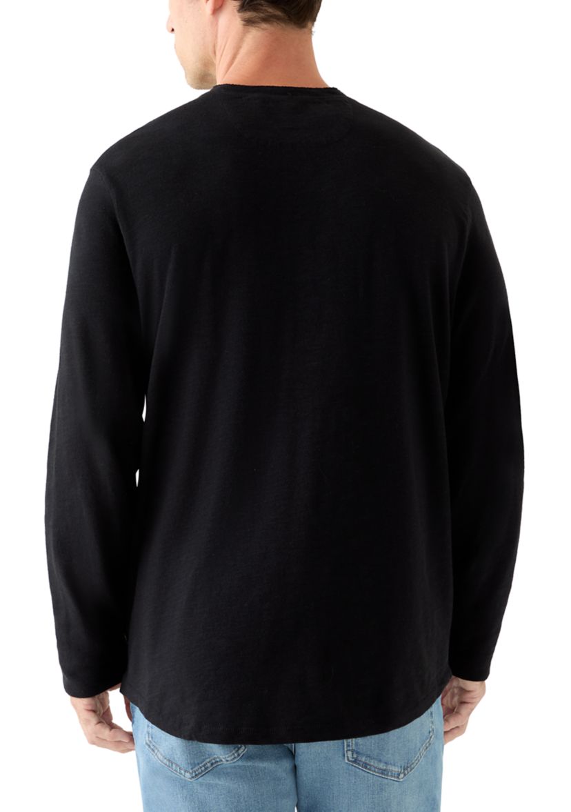 Weekend Slub Jersey Long Sleeve Henley Shirt