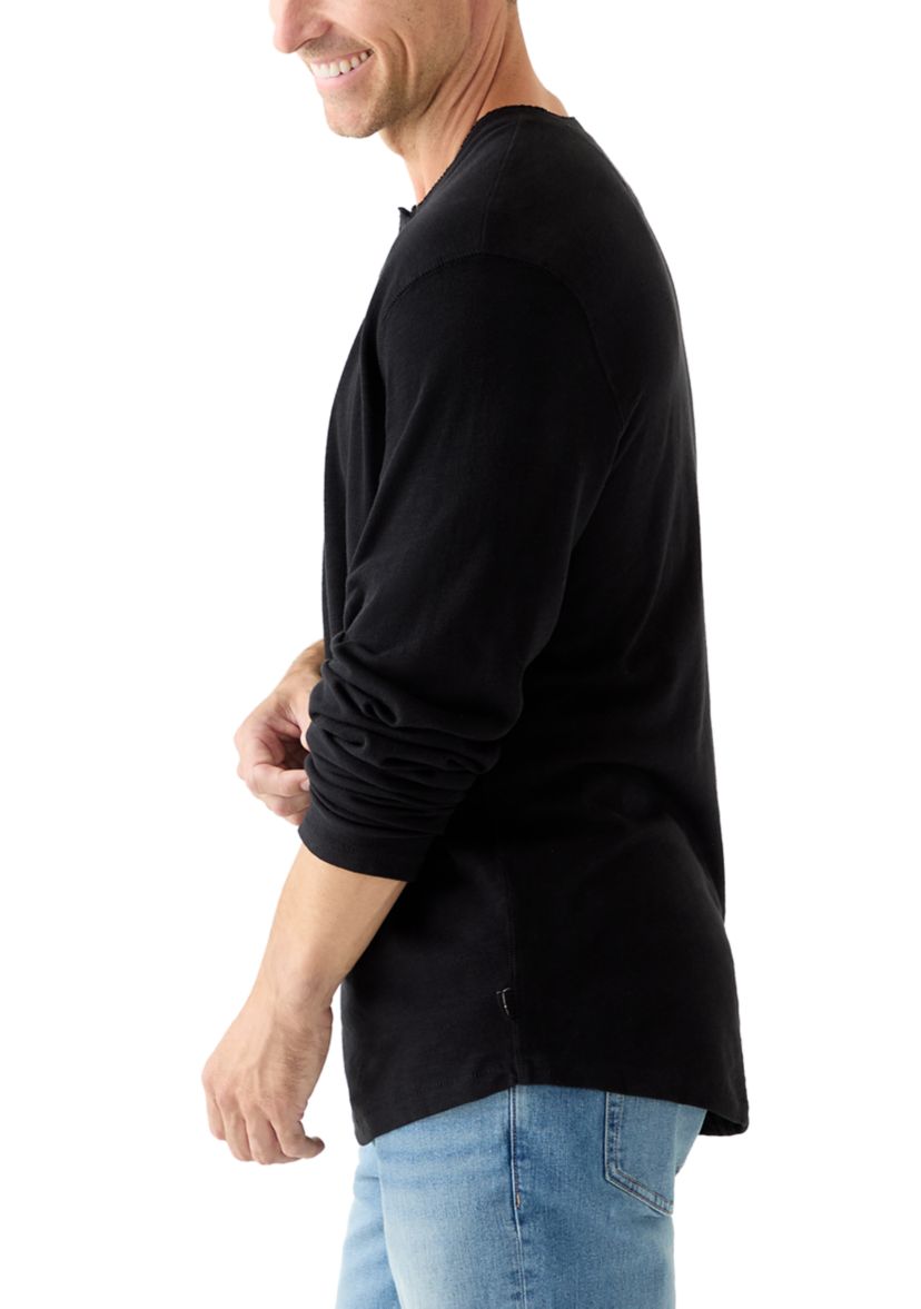 Weekend Slub Jersey Long Sleeve Henley Shirt