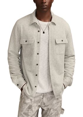 Lucky Brand Men's Herringbone Long Sleeve Knit Shirt, 2XL