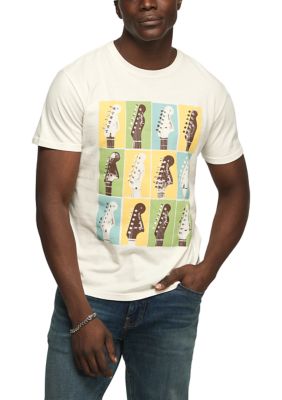 Lucky Brand Men's Fender Repeat Graphic T-shirt, White, Medium