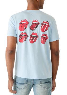 Lucky Brand Men's Short Sleeve Rolling Stones Tongues Graphic Shirt