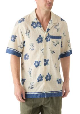 Lucky Brand Men's Floral Print Camp Shirt