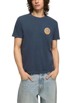 Lucky Brand Men's Blue Moon Orange Graphic Shirt