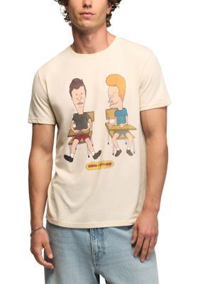 Lucky Brand Men's Beavis and Butthead Desks Graphic T-Shirt