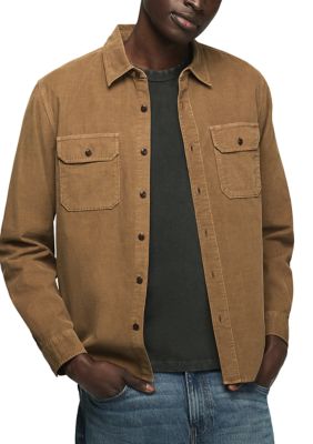 Lucky Brand Men's Corduroy Long Sleeve Work Shirt, Small