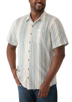 Lucky Brand Men's Big & Tall Linen Short Sleeve Shirt