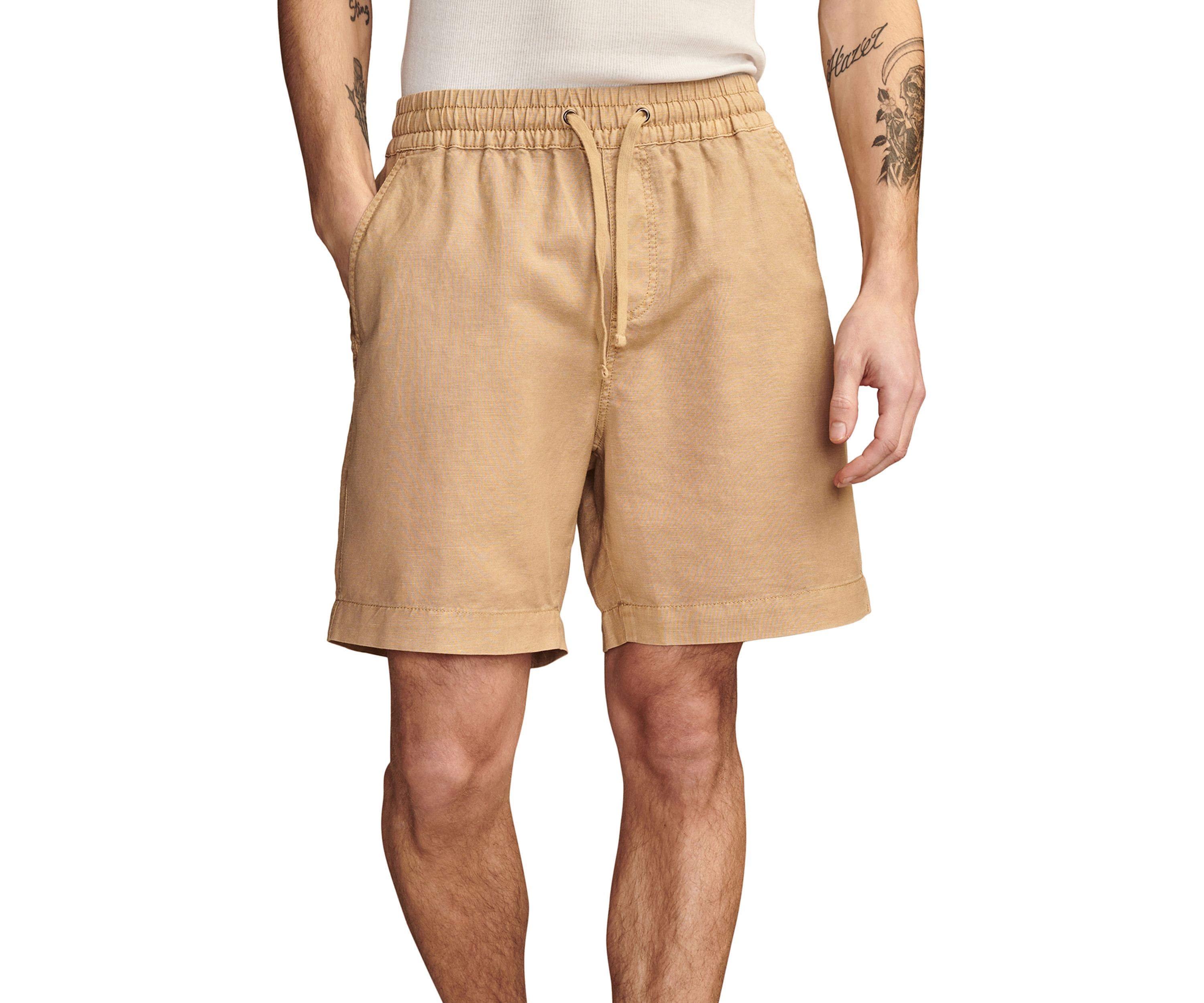 Linen Pull On Shorts