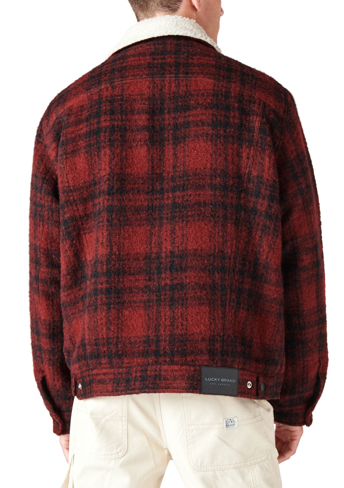 Plaid Sherpa Lined Jacket
