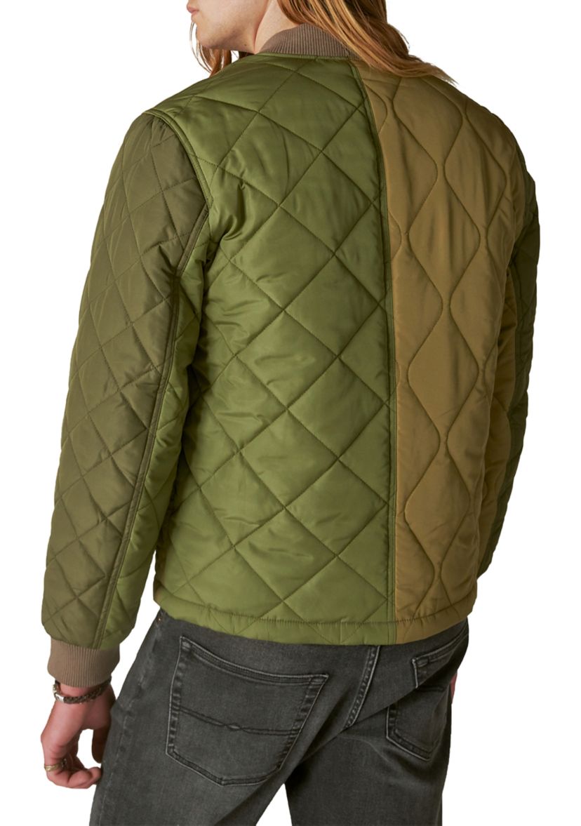 Patchwork Quilted Bomber Jacket