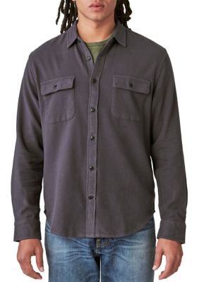 Solid Workwear Cloud Soft Long Sleeve Flannel Shirt