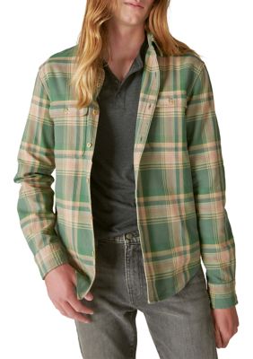 Lucky Brand Men's Plaid Twill Shirt