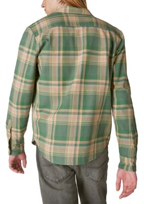 Lucky Brand Men's Humboldt Workwear Body Flannel Shirt (Olive, S)