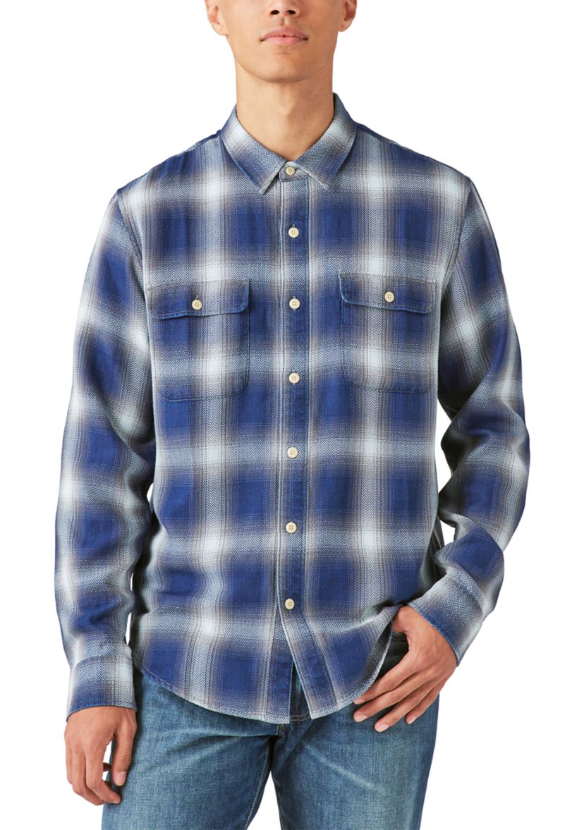 Plaid Indigo Long Sleeve Shirt