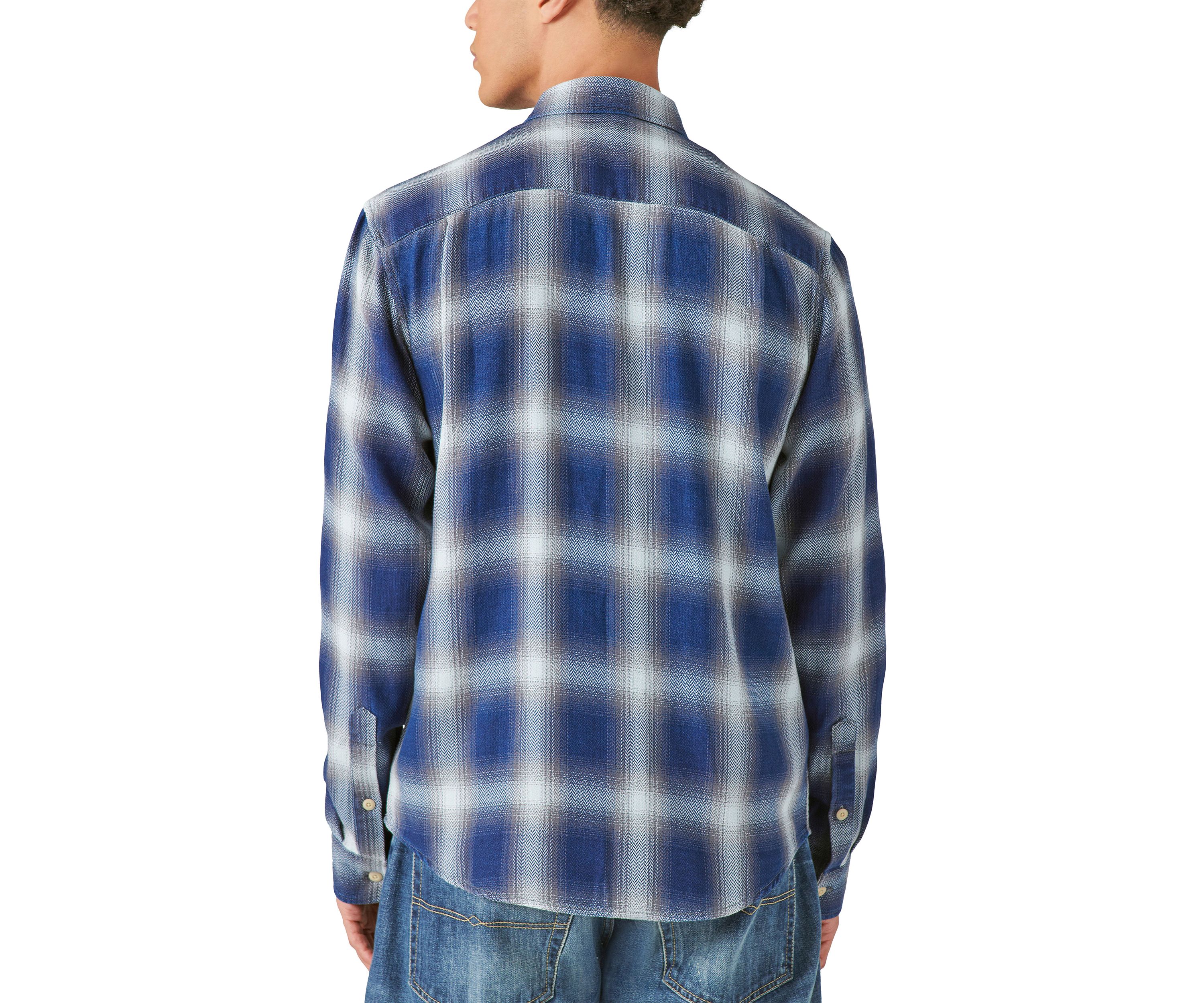 Plaid Indigo Long Sleeve Shirt