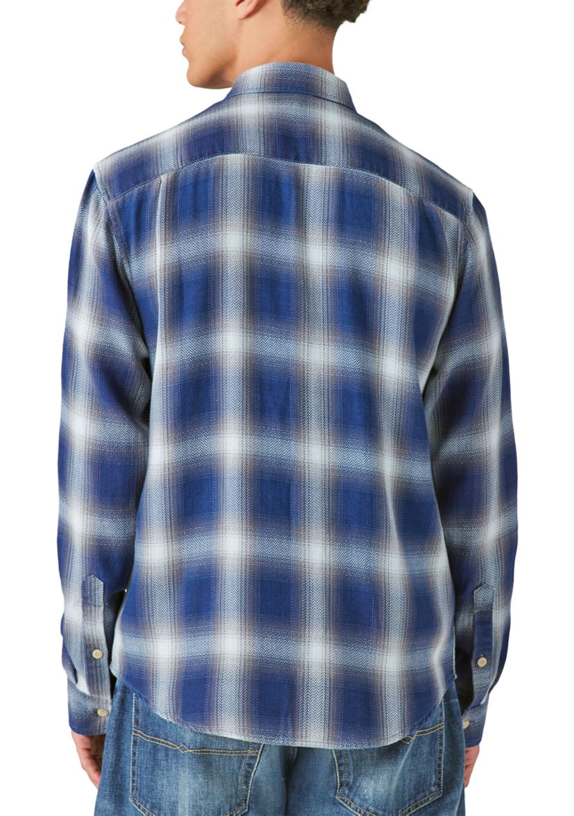 Plaid Indigo Long Sleeve Shirt