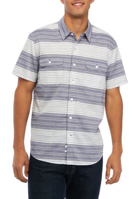 Lucky Brand Men's Striped Short Sleeve Shirt