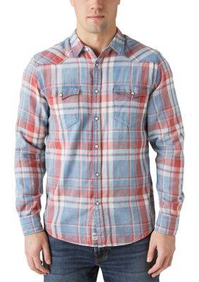 Indigo Western Button Down Shirt