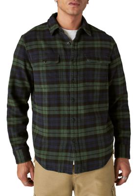 Lucky Brand Men's Plaid Utility Cloud Soft Long Sleeve Flannel