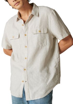 Striped Short Sleeve Workwear Shirt