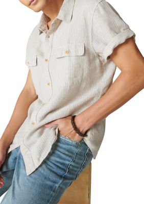 Striped Short Sleeve Workwear Shirt
