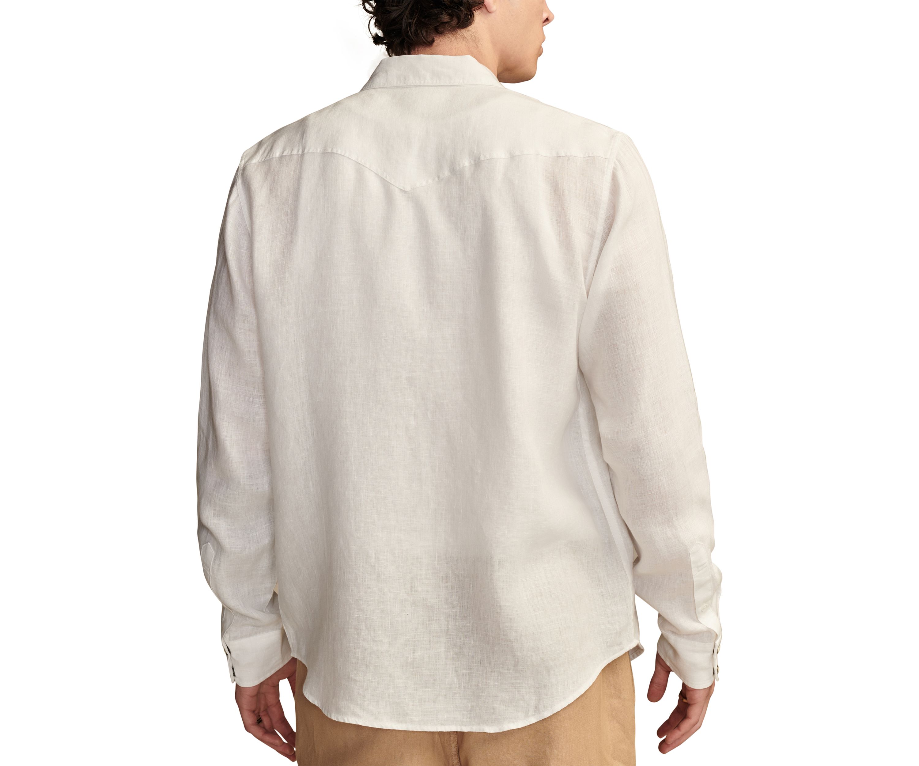 Linen Western Long Sleeve Button Front Shirt