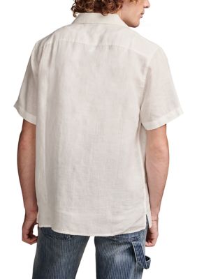 Linen Camp Collar Short Sleeve Shirt