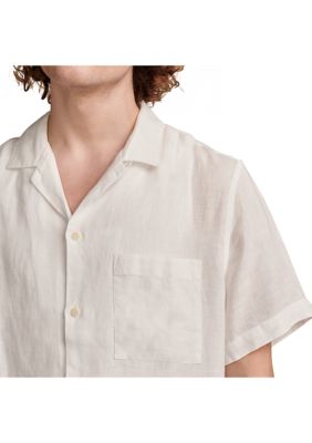 Linen Camp Collar Short Sleeve Shirt