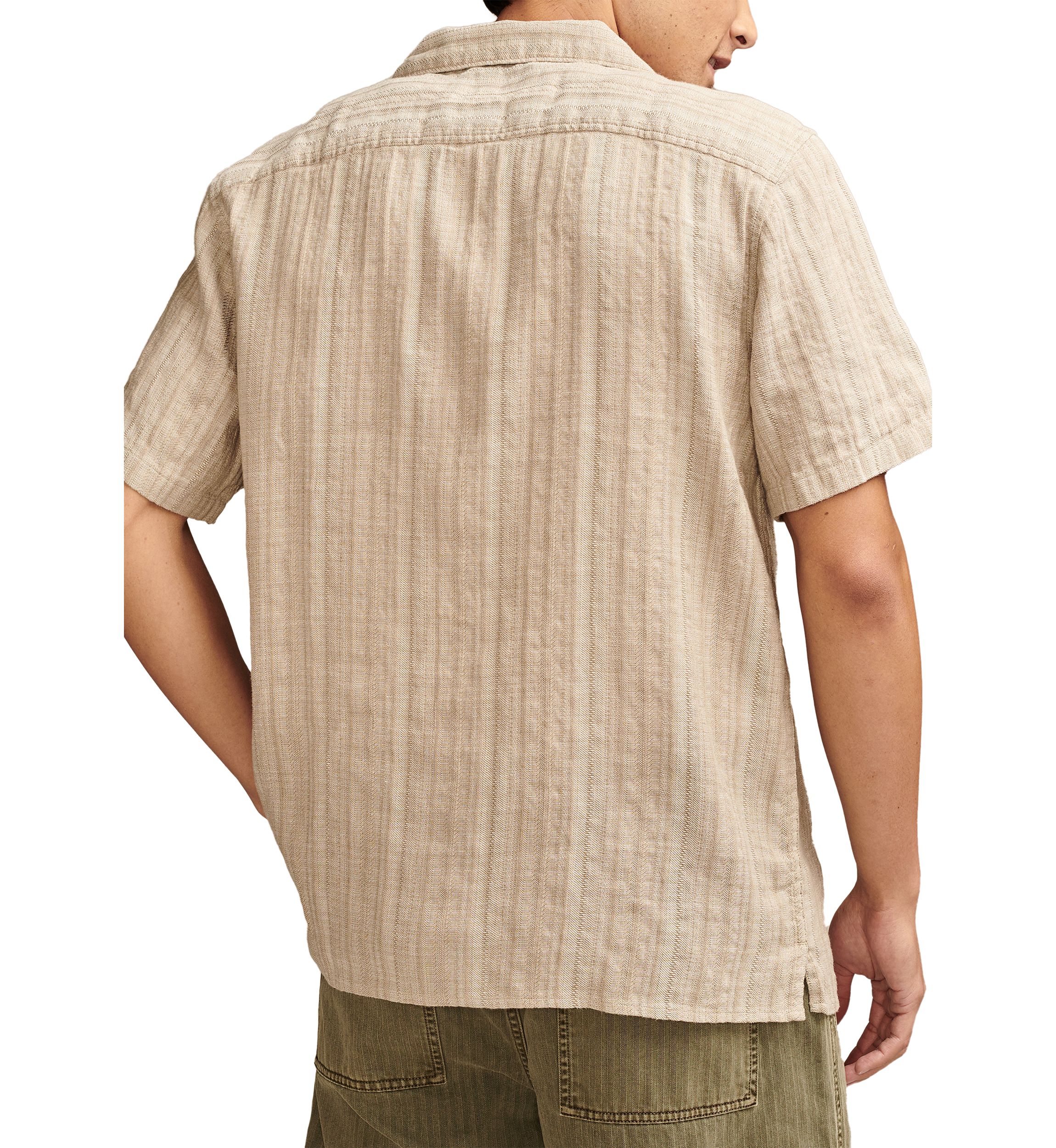 Striped Linen Camp Shirt