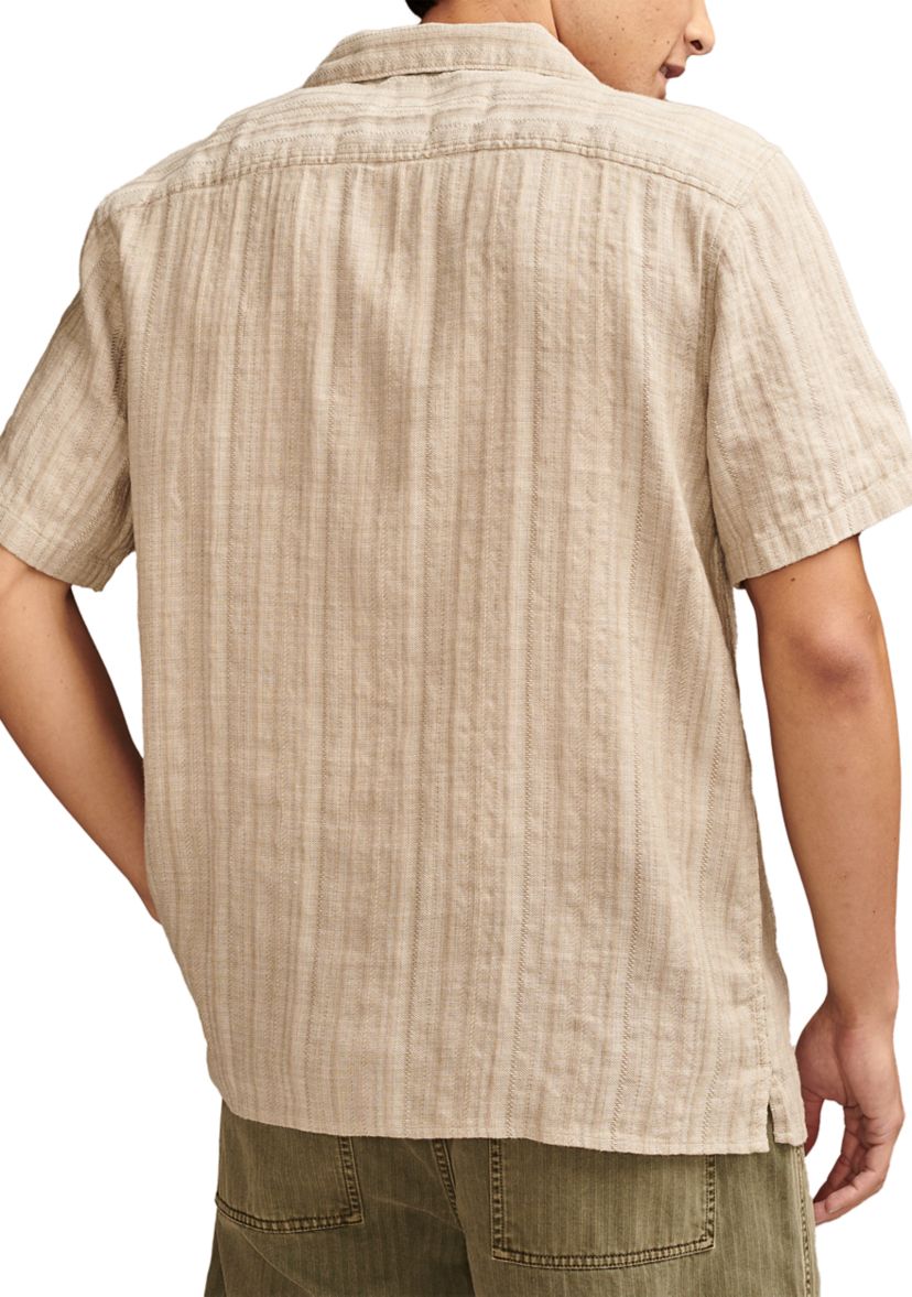 Striped Linen Camp Shirt