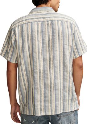 Striped Linen Camp Shirt
