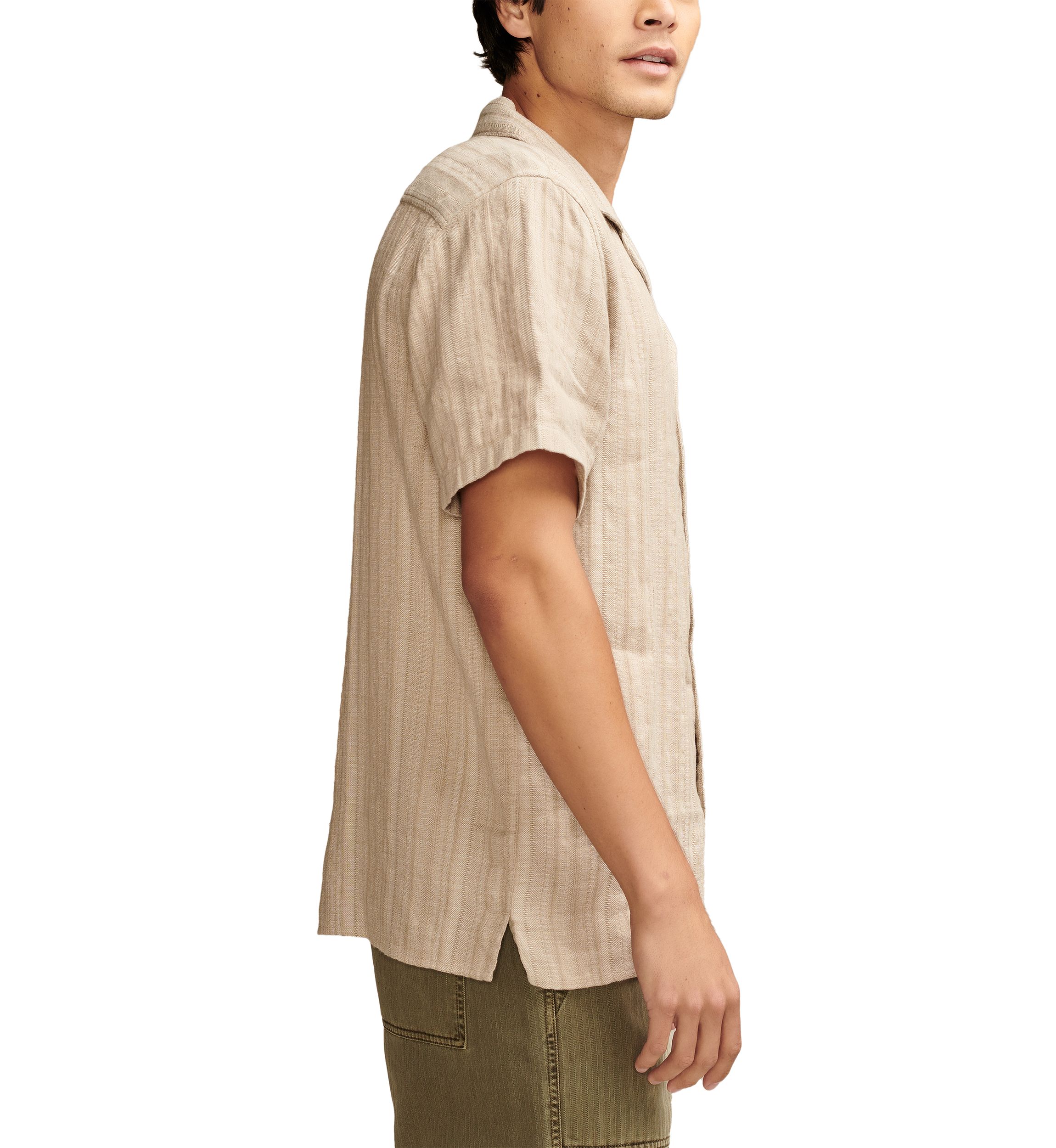 Striped Linen Camp Shirt