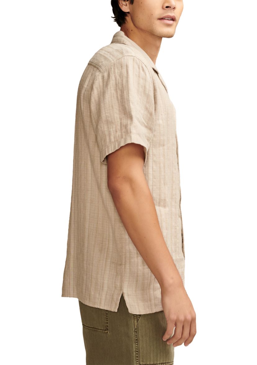 Striped Linen Camp Shirt