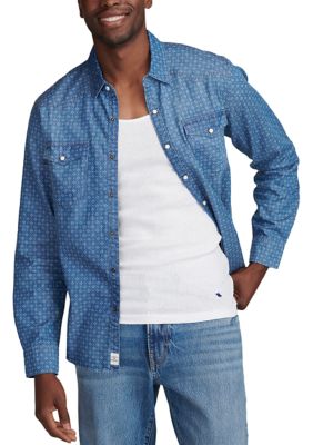 Lucky Brand Men's Indigo Plaid Western Long Sleeve Shirt, Indigo Plaid,  Small : : Clothing, Shoes & Accessories
