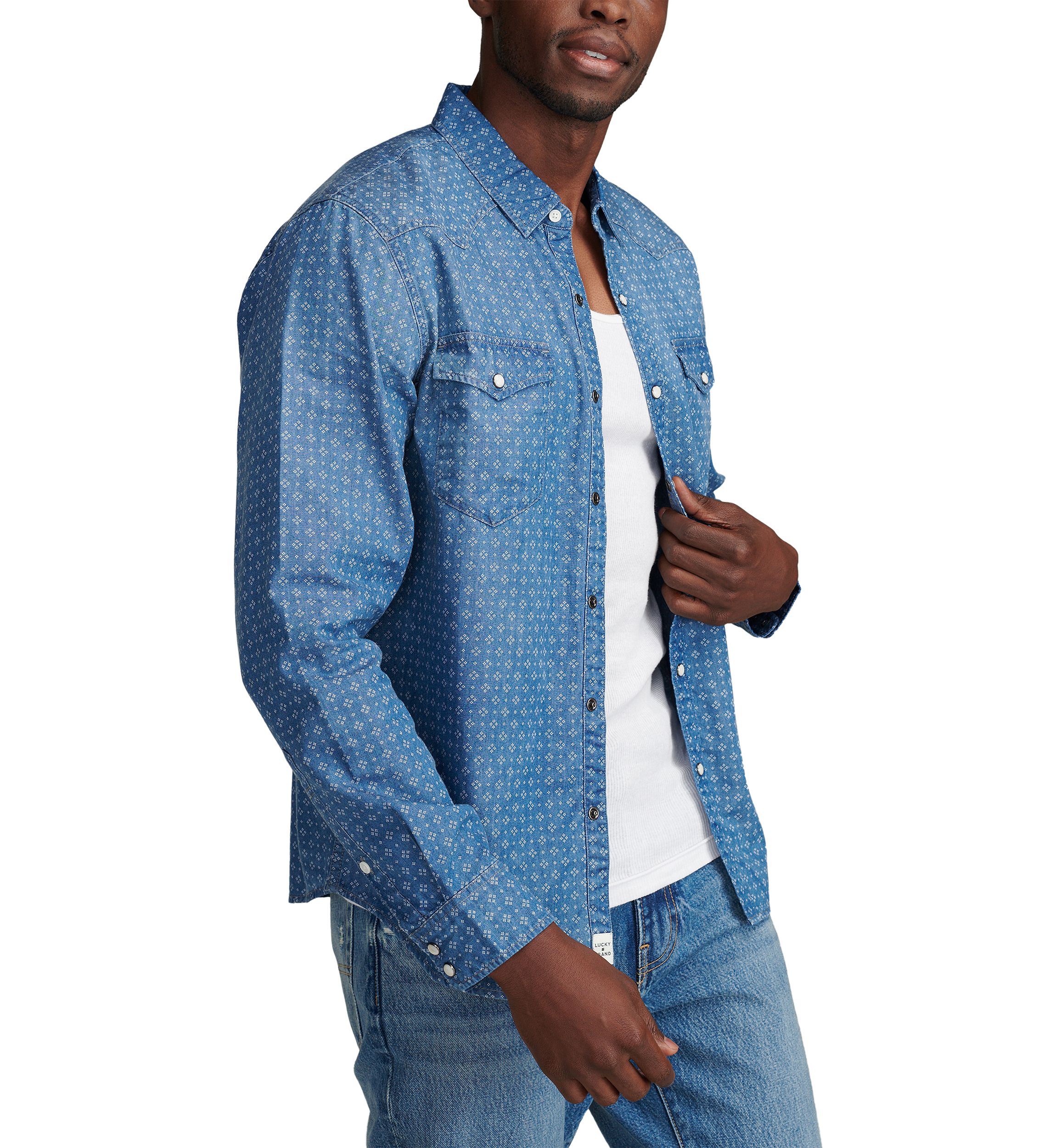 Printed Western Long Sleeve Shirt