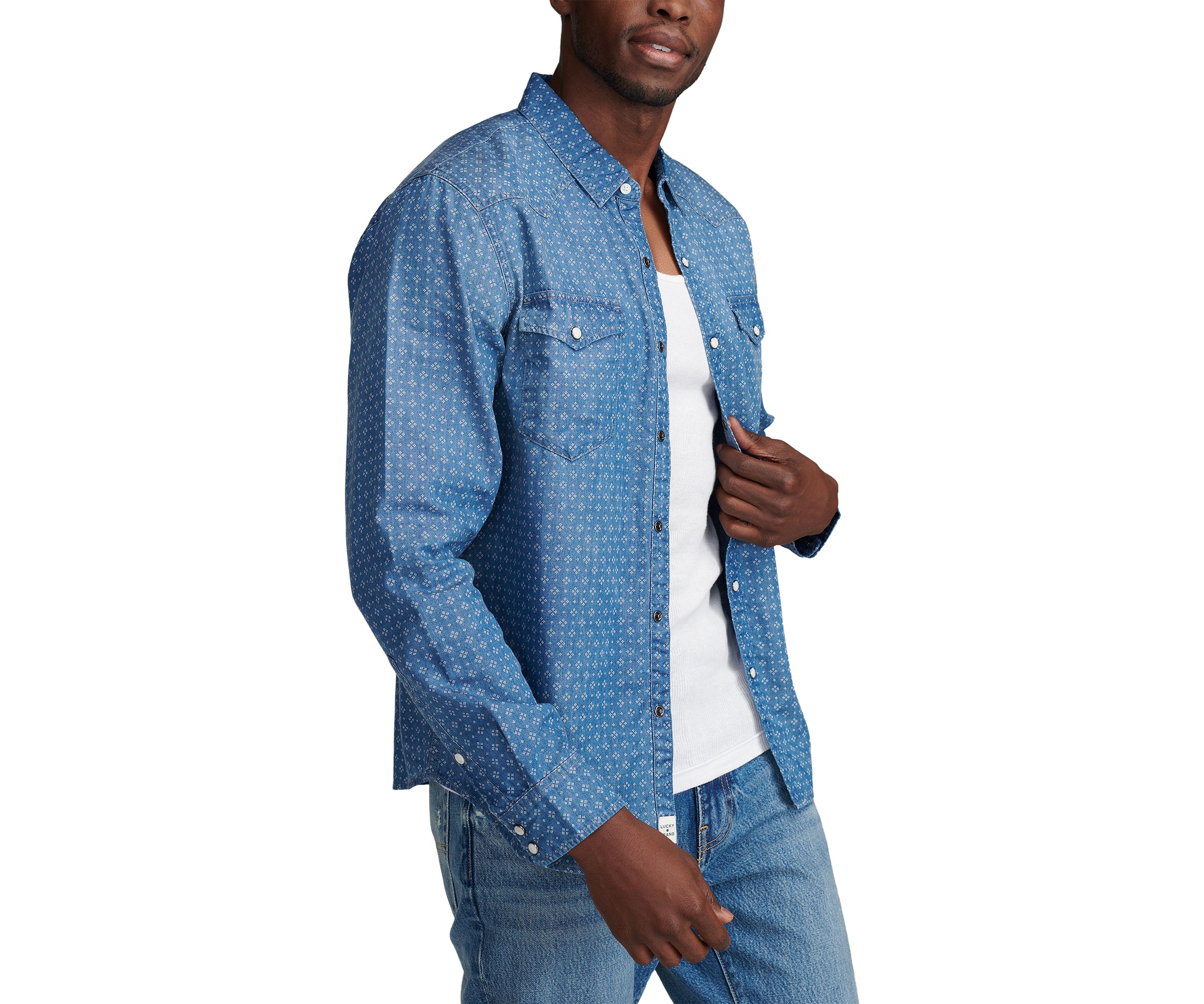 Printed Western Long Sleeve Shirt