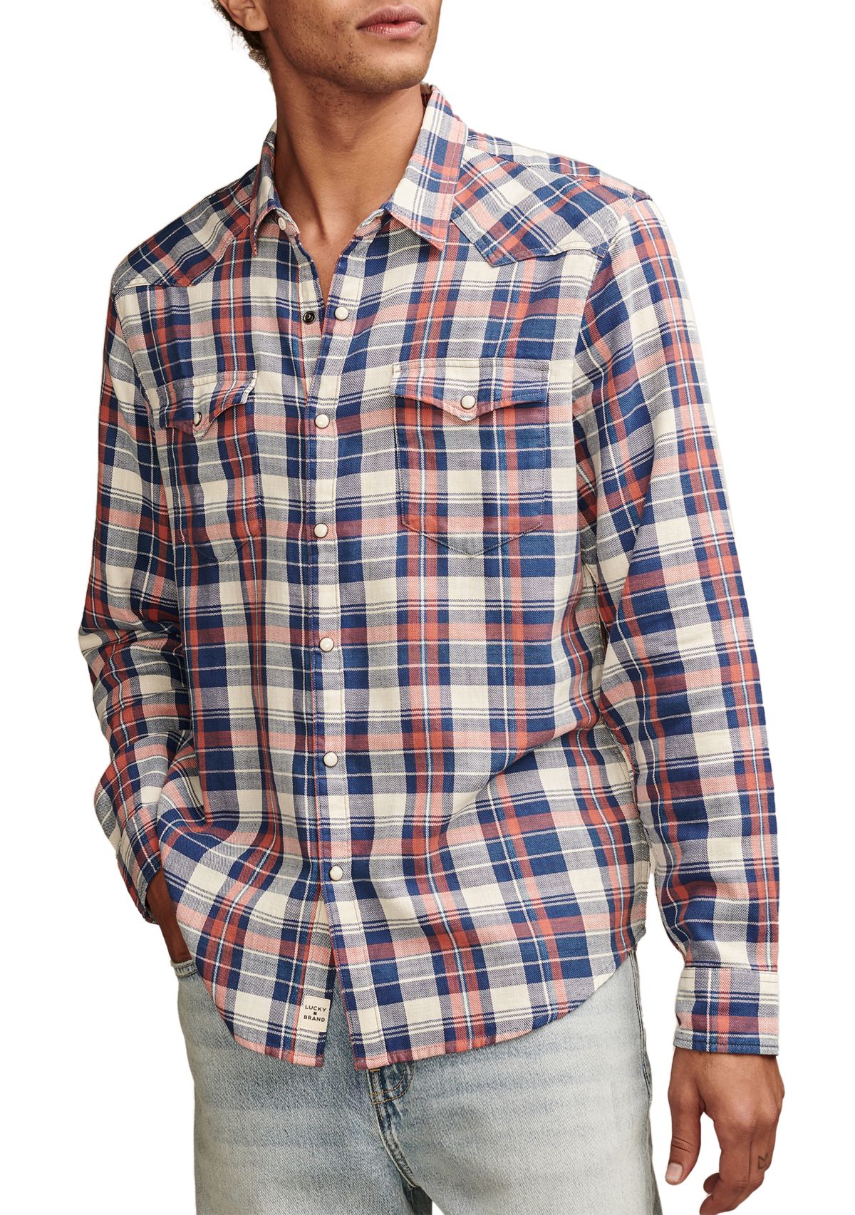 Plaid Indigo Western Shirt