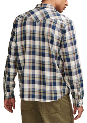 Plaid Indigo Western Shirt