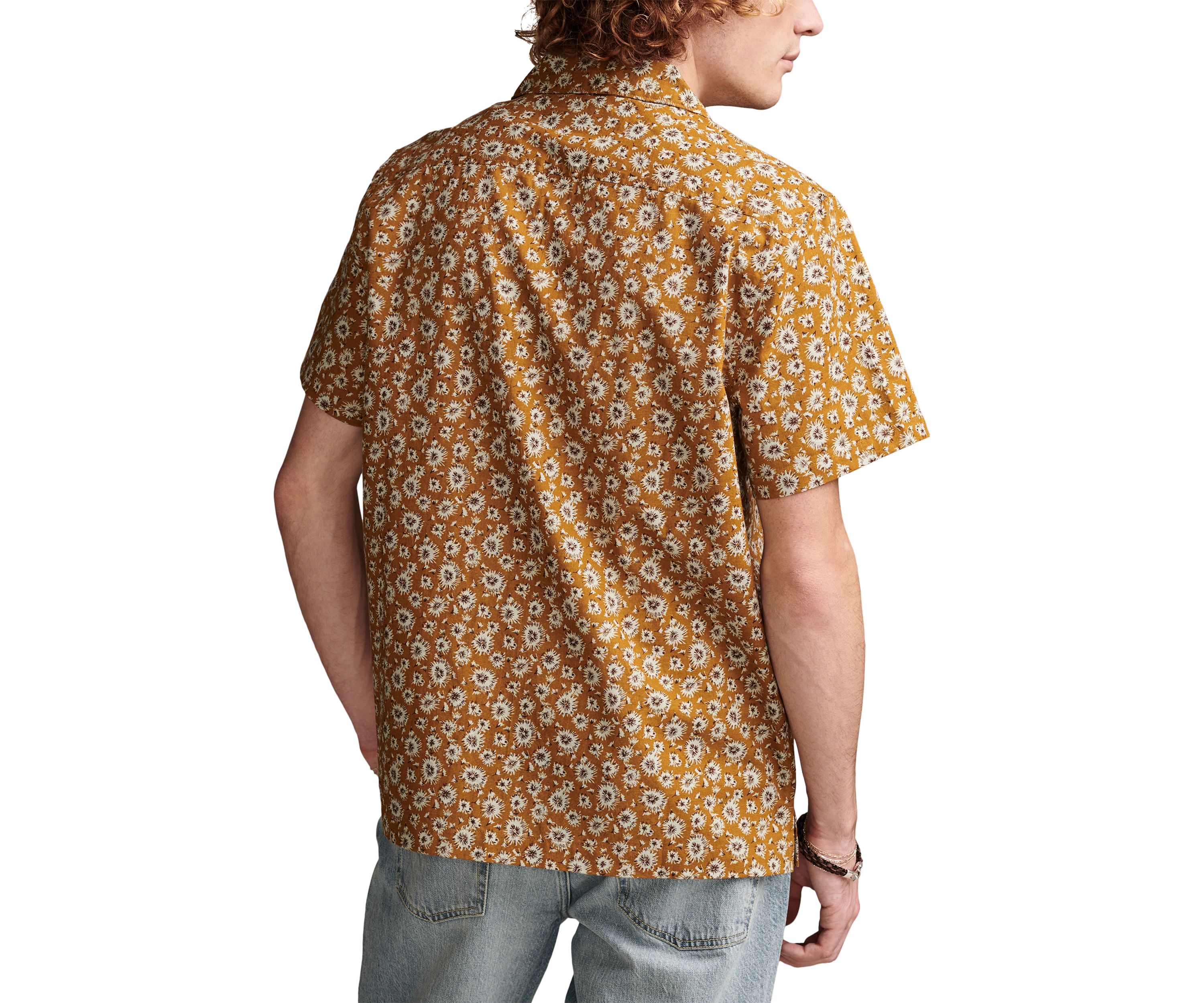 Printed Collared Short Sleeve Shirt