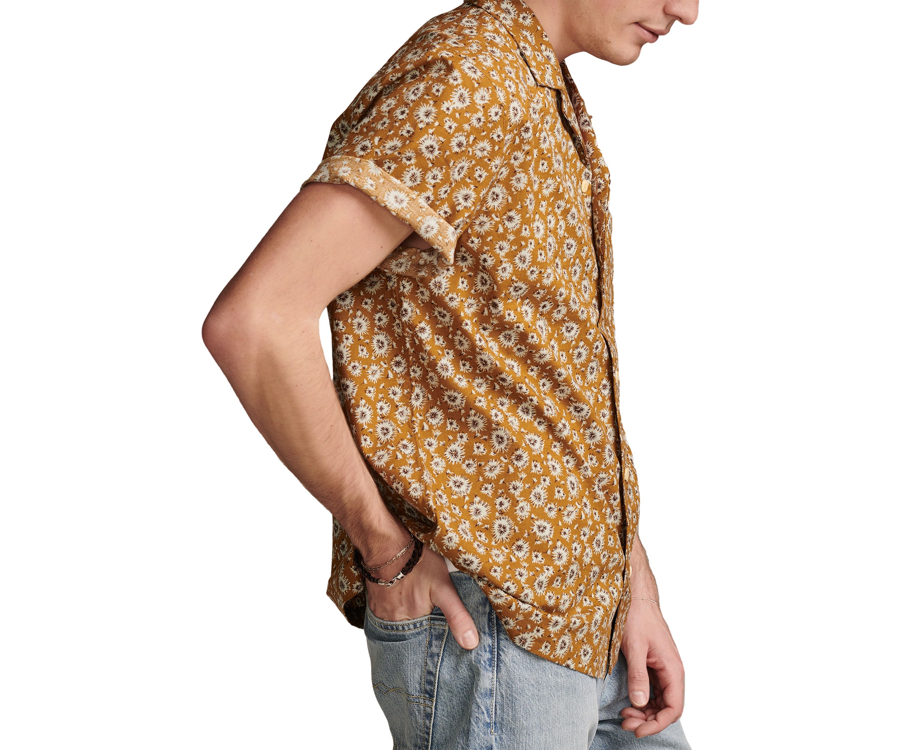 Printed Collared Short Sleeve Shirt