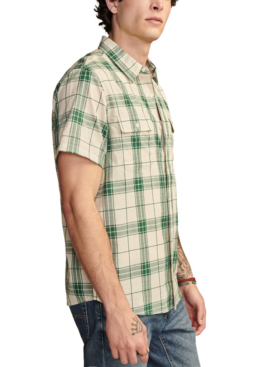 Plaid  Short Sleeve Shirt