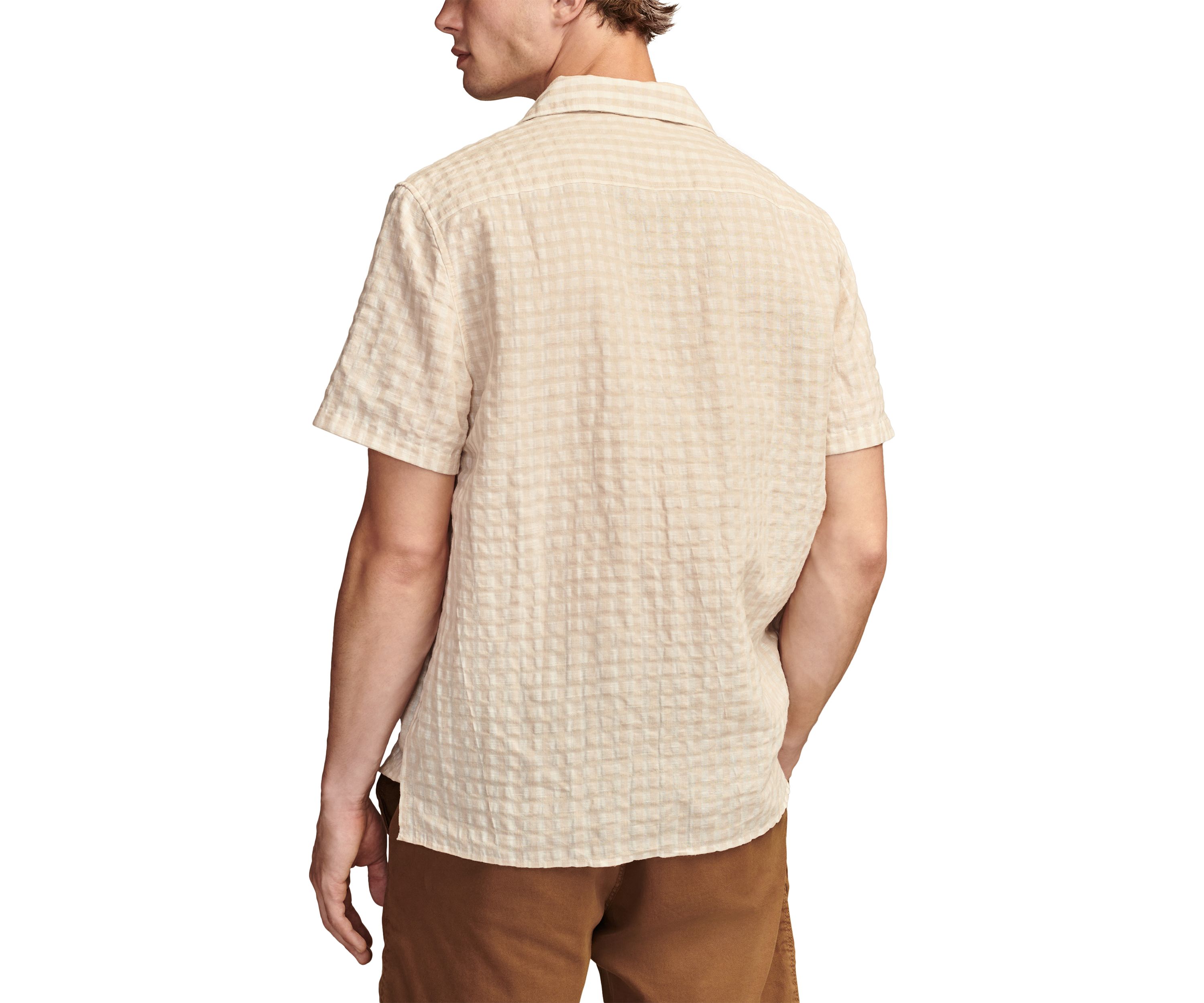 Textured Seersucker Short Sleeve Shirt