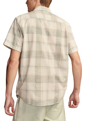 Short Sleeve Plaid Button Down Shirt