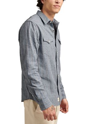 Long Sleeve Striped Button Up Shirt