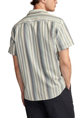 Striped Seersucker Button Down Shirt