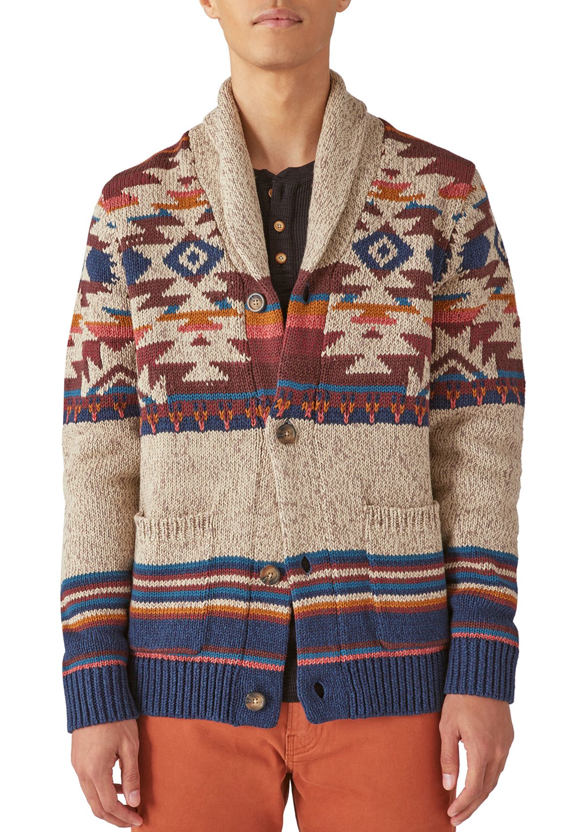 Southwestern Print Shawl Cardigan